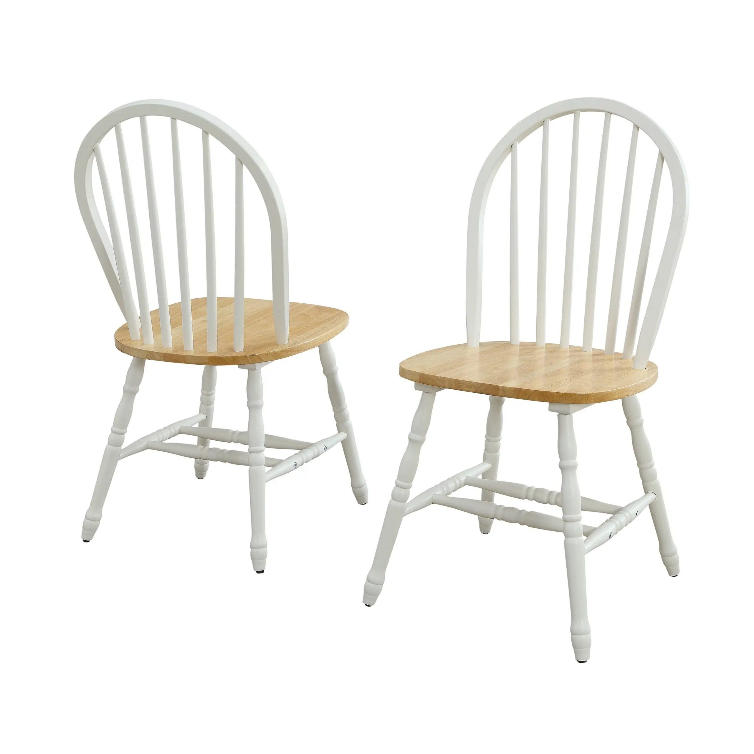 20ea7ec91044e6883fdbb4c2630b9669.jpg-full Elevate your dining space with the Autumn Lane Windsor Dining Chairs. Crafted from solid wood with a charming White and Oak finish, these chairs combine classic farmhouse elegance with modern durability. Featuring stylish turned-wood legs and back, they offer both beauty and sturdy support. Ideal for any room—dining room, kitchen, or breakfast nook—these chairs complement a variety of interior styles and coordinate perfectly with the Autumn Lane Dining Table. Easy to assemble and built to last, they’re the perfect addition to create a warm, inviting dining atmosphere.