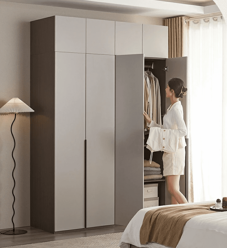 Introducing the Compact Elegance Modern Wardrobe—the perfect solution for small living spaces. Designed with efficiency and style in mind, this wardrobe offers a sleek, space-saving design without compromising on storage or aesthetic appeal. With its modern silhouette and durable construction, it enhances any bedroom or living area while providing easy access to your essentials. Ideal for apartments, studios, or guest rooms, this wardrobe maximizes your space and keeps your environment organized and clutter-free.