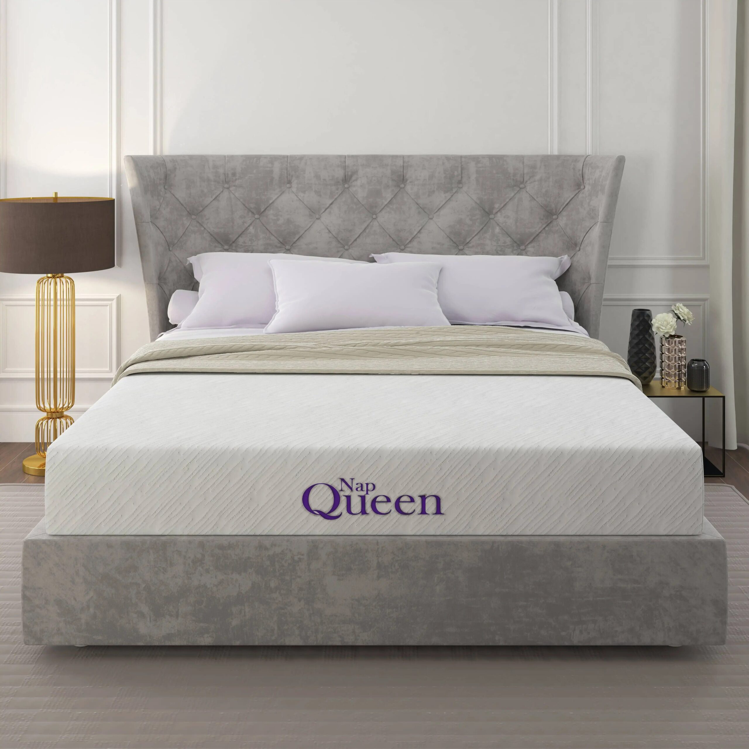 Transform your sleep with the NapQueen Elizabeth Gel Memory Foam Mattress, designed to provide luxurious comfort and restorative rest. Featuring cooling gel technology to regulate temperature, this full-sized mattress offers a perfect balance of softness and support with its multi-layer foam construction. CertiPUR-US certified for safety, it’s free from harmful chemicals, ensuring a healthy sleep environment. Ideal for all sleep positions, this mattress provides personalized comfort, helping you wake up refreshed every morning. Upgrade to the NapQueen mattress for a cooler, more restful sleep experience, and enjoy the perfect blend of luxury and health-conscious design.