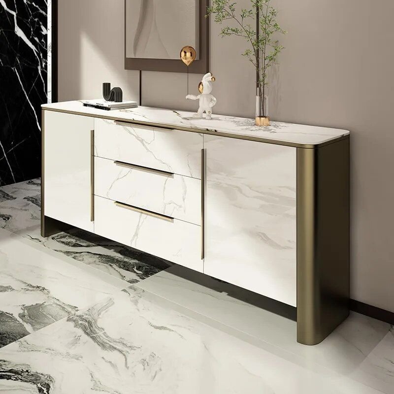 44f6c1fe8899665ff2a0256c3d9968a6.jpg-full Introducing the Modern Minimalist Sideboard, a stylish and functional addition to any contemporary home. Crafted from high-quality wood and particle board, this sleek piece offers ample storage with a combination of shelves and drawers. Perfect for dining rooms, living areas, or as a hallway console, it provides an elegant solution for organizing essentials while enhancing your space with minimalist charm. Versatile and durable, this sideboard combines modern design with practicality, making it a must-have for those who appreciate both form and function.