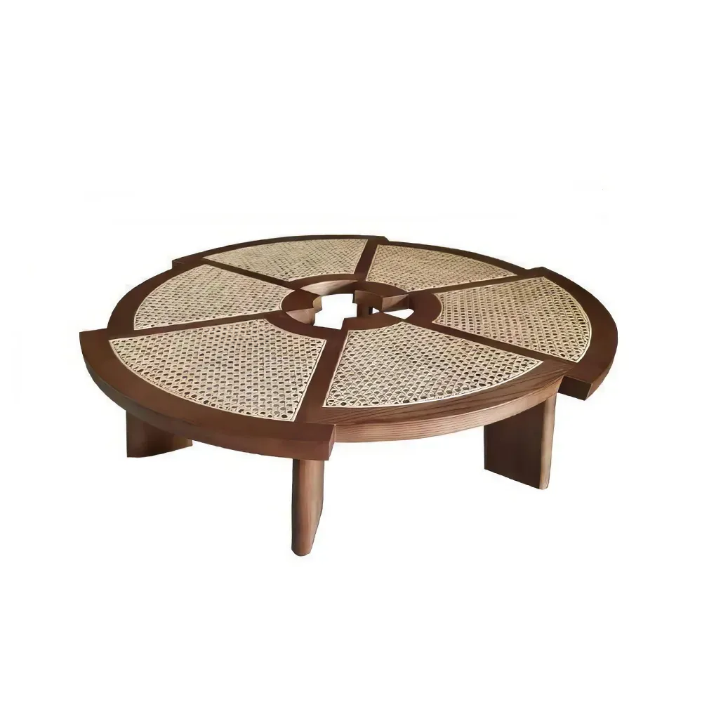 Introducing our Minimalist Modern Ash Wood Rattan Coffee Table, a stunning blend of natural elegance and contemporary design. Crafted from premium ash wood with rattan accents, this round coffee table adds warmth and style to any room. Its spacious 140x140x33cm size is perfect for holding coffee, books, or décor, while its minimalist design complements any interior. Easy to assemble and space-efficient, this versatile table is ideal for modern living rooms, reading nooks, or as a stylish centerpiece. With its durable construction and timeless appeal, it’s a must-have for those seeking both beauty and functionality in their home.