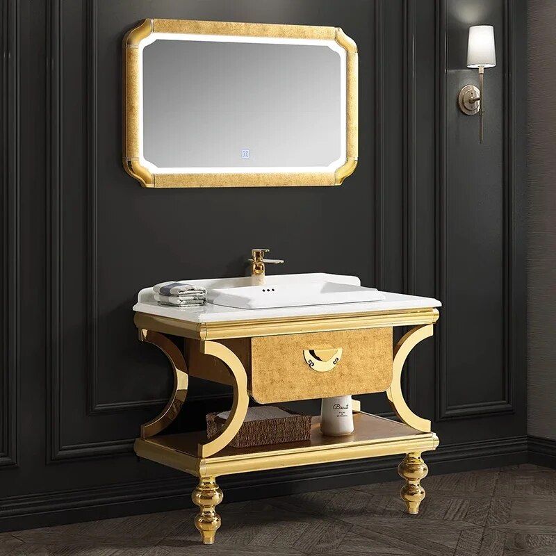 Transform your bathroom into a modern oasis with our Elegant Modern Solid Wood & Stainless Steel Bathroom Vanity Set. Combining sleek design with durability, this vanity features solid wood construction, a high-quality basin, and a rust-resistant 304 stainless steel frame. The integrated mirror light adds a touch of luxury, while the space-saving design offers ample storage and easy installation. Perfect for any bathroom size, this vanity set enhances both the functionality and aesthetics of your space. Elevate your daily routine with style, quality, and elegance—order now!
