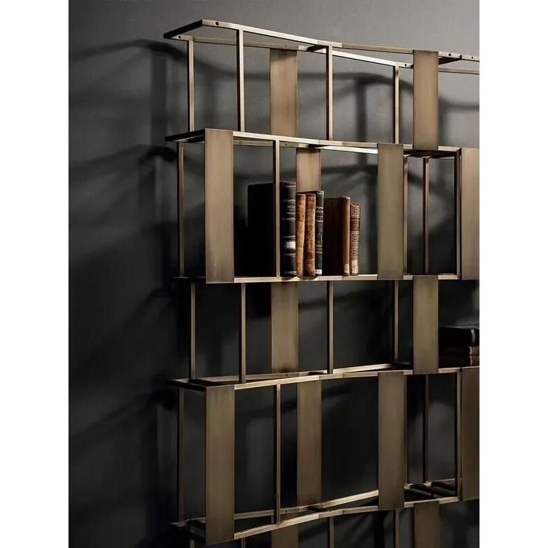 96da3e70ab92f2cace42ce9e1941f677.jpeg-full Introducing our Gilt Brass Metal Bookcase, a stunning fusion of artistic design and functionality that will elevate any room. Finished in luxurious gilt brass, this bookcase not only provides practical storage but also acts as a striking display piece. Perfect for showcasing books, collectibles, or decor, its sophisticated style adds a touch of opulence to your home. With a durable, sturdy construction and easy assembly, this designer bookcase is ideal for contemporary and classic interiors alike. Make a statement in your living room, home office, or any space that deserves an artistic touch.