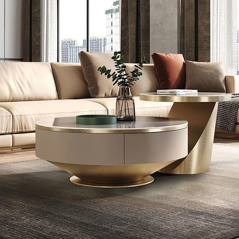 9b97a96f2e2e9919b3836d0d79283a7d.jpg-full Elevate your living space with our Modern Round Wooden Coffee Table, a perfect blend of style and functionality. Featuring a spacious surface and unique round design, this table adds a touch of contemporary elegance to any room. Crafted from high-quality wood, it offers durability and versatility, ideal for both casual gatherings and decorative displays. With its sturdy construction and timeless appeal, this coffee table is a must-have addition to modern homes.