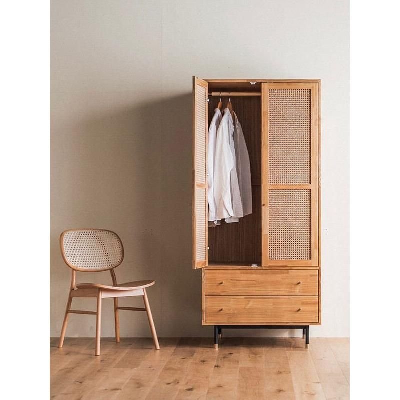 a1489d44bf84f6d7508287febb82dbac.jpeg-full Introducing our Solid Wood Wardrobe, a perfect fusion of beauty and functionality. Crafted from premium oak wood and finished in a sophisticated log color, this wardrobe brings both durability and style to your bedroom. Inspired by Japanese design, it features a serene aesthetic with a two-door swing system for efficient storage. Its compact size (0.53m x 1.4m) makes it ideal for adult bedrooms, offering ample space without overwhelming the room. The wardrobe's unique dark green log color, paired with the natural oak grain, ensures it stands out as a timeless statement piece in your home.