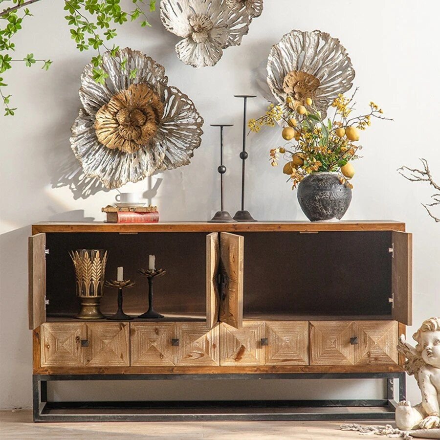 ac7164f823e1dd842a6e5fdcb245a771.jpg-full Introducing our Elegant Vintage Solid Wood Stand—a perfect blend of minimalist modern design and classic retro charm. Crafted from premium pine and fir woods, this versatile stand features a sleek 150x41x80cm frame with four spacious drawers for organized storage. Its solid veneer finish with relief technique adds sophistication, making it a timeless piece for any living room. Whether used as a TV stand, storage solution, or display unit, this stand seamlessly enhances any decor with its durable, stylish construction.