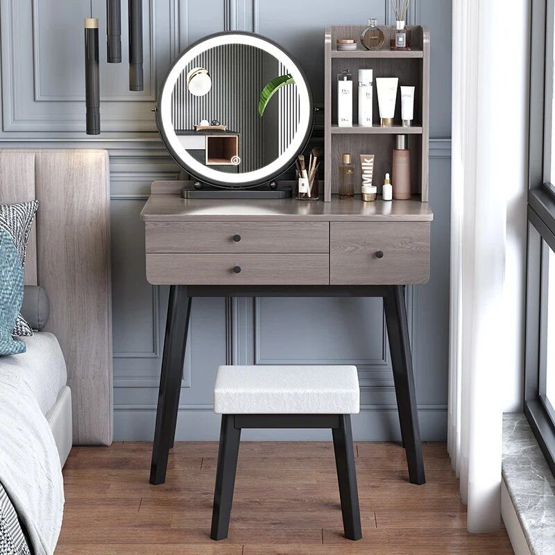 Introducing our Modern Elegant Dressing Table, designed to bring style and functionality to your bedroom or hotel suite. With its sleek white finish and modern design, this dressing table features a spacious mirror for easy makeup and hairstyling, along with a comfortable stool for a relaxing beauty routine. Ample storage drawers keep your makeup, jewelry, and essentials organized. Perfect for daily use or as a luxurious addition to any space, it offers both elegance and practicality. Elevate your dressing experience with this sophisticated piece today.