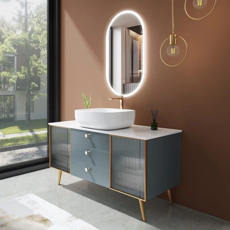 e855e073dbb1ffb037163cdc8214e598.jpg-full Elevate your bathroom with our Elegant Solid Wood Bathroom Vanity Set, a perfect blend of luxury and functionality. Crafted from durable solid wood, this sleek vanity features a modern design that complements any decor. The integrated basin and included mirror light enhance both style and practicality, providing perfect lighting for grooming. Ideal for both spacious and compact bathrooms, this vanity set is a timeless addition to your home, offering durability and sophistication for years to come. Transform your bathroom into a sanctuary of elegance today!