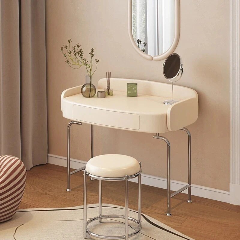 Transform your bedroom with the Elegant European-Style Multifunctional Dressing Table, a perfect blend of sophistication and practicality. Featuring six spacious drawers for ample storage, a sleek wooden construction, and a sophisticated finish, this versatile piece offers more than just a vanity—it can also function as a desk or storage unit. The modern design, with its high-quality MDF panels, adds a touch of European elegance to any room. Easy to assemble and customizable to your style, this multifunctional dressing table is the ideal addition to any contemporary space. Elevate your home today!