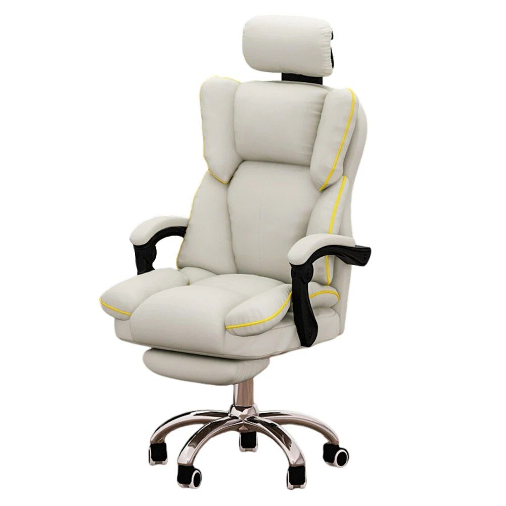 Introducing the Ergonomic PU Leather Gaming Chair, where comfort meets style for both work and play. Designed for long hours of sitting, this chair features deluxe PU leather for durability, ergonomic design for neck and waist support, and adjustable lumbar support for personalized comfort. Enjoy the added luxury of a convenient footrest and multi-angle backrest that adjusts from 90 to 135 degrees. With 360-degree swivel and smooth rollers, this chair offers effortless movement. Perfect for gaming, office work, or relaxation, it combines functionality and modern style to enhance any space. Elevate your sitting experience today!