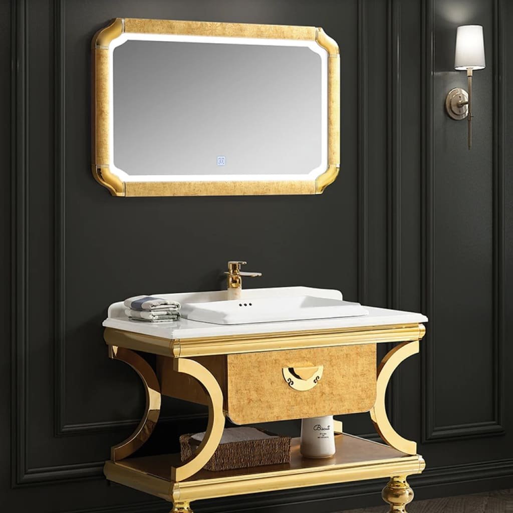 Transform your bathroom into a modern oasis with our Elegant Modern Solid Wood & Stainless Steel Bathroom Vanity Set. Combining sleek design with durability, this vanity features solid wood construction, a high-quality basin, and a rust-resistant 304 stainless steel frame. The integrated mirror light adds a touch of luxury, while the space-saving design offers ample storage and easy installation. Perfect for any bathroom size, this vanity set enhances both the functionality and aesthetics of your space. Elevate your daily routine with style, quality, and elegance—order now!