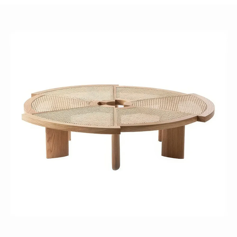 Introducing our Minimalist Modern Ash Wood Rattan Coffee Table, a stunning blend of natural elegance and contemporary design. Crafted from premium ash wood with rattan accents, this round coffee table adds warmth and style to any room. Its spacious 140x140x33cm size is perfect for holding coffee, books, or décor, while its minimalist design complements any interior. Easy to assemble and space-efficient, this versatile table is ideal for modern living rooms, reading nooks, or as a stylish centerpiece. With its durable construction and timeless appeal, it’s a must-have for those seeking both beauty and functionality in their home.