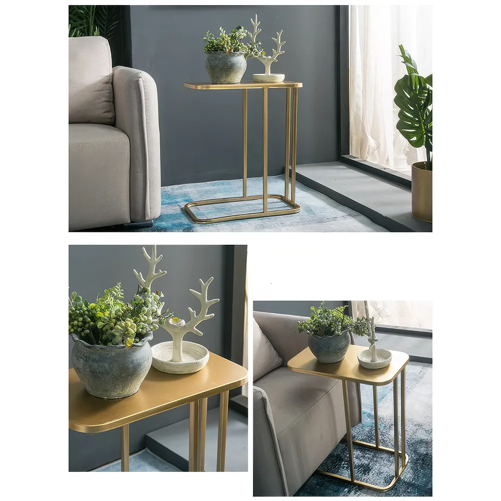 Introducing the Luxe Marble-Top Iron Side Table, a perfect fusion of modern minimalism and luxury. With a premium iron frame and a stunning marble top, this table adds a sophisticated, contemporary flair to any space. Its geometric design, radiant gold finish, and sleek rectangular shape make it a statement piece that enhances your decor without overwhelming it. Ideal for displaying decor, holding drinks, or as an accent in your living room or office, this table combines function with timeless elegance. Elevate your space today with this luxurious addition to your home.