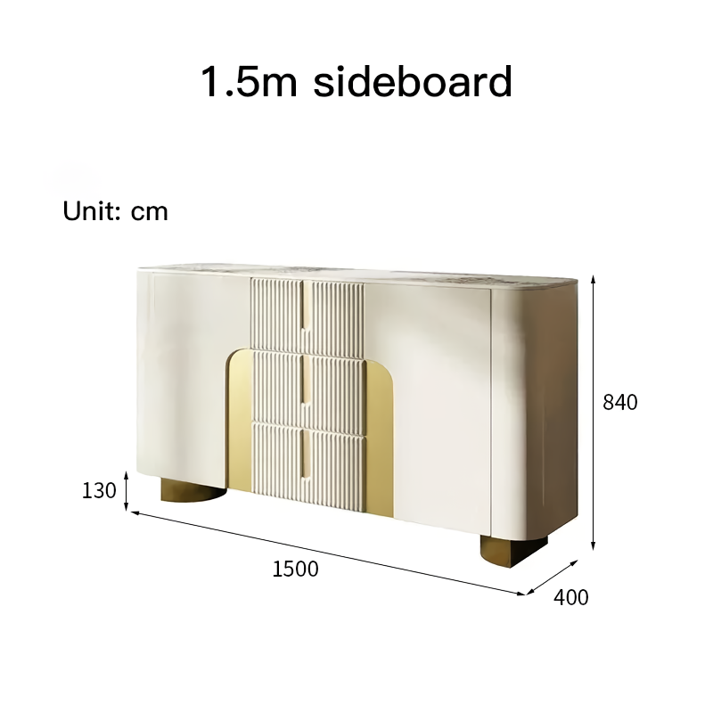 vfbzdgf Enhance your home with the Elegant Slate Top Sideboard, a perfect blend of modern design and practical functionality. Featuring sleek, minimalist lines and a durable slate top, this sideboard offers generous storage while adding a sophisticated touch to any room. Crafted with eco-friendly, non-polluting materials and rounded corners for safety, it’s ideal for living rooms, kitchens, or entrance halls. The versatile design complements any decor, making it a stylish, functional addition to your home.