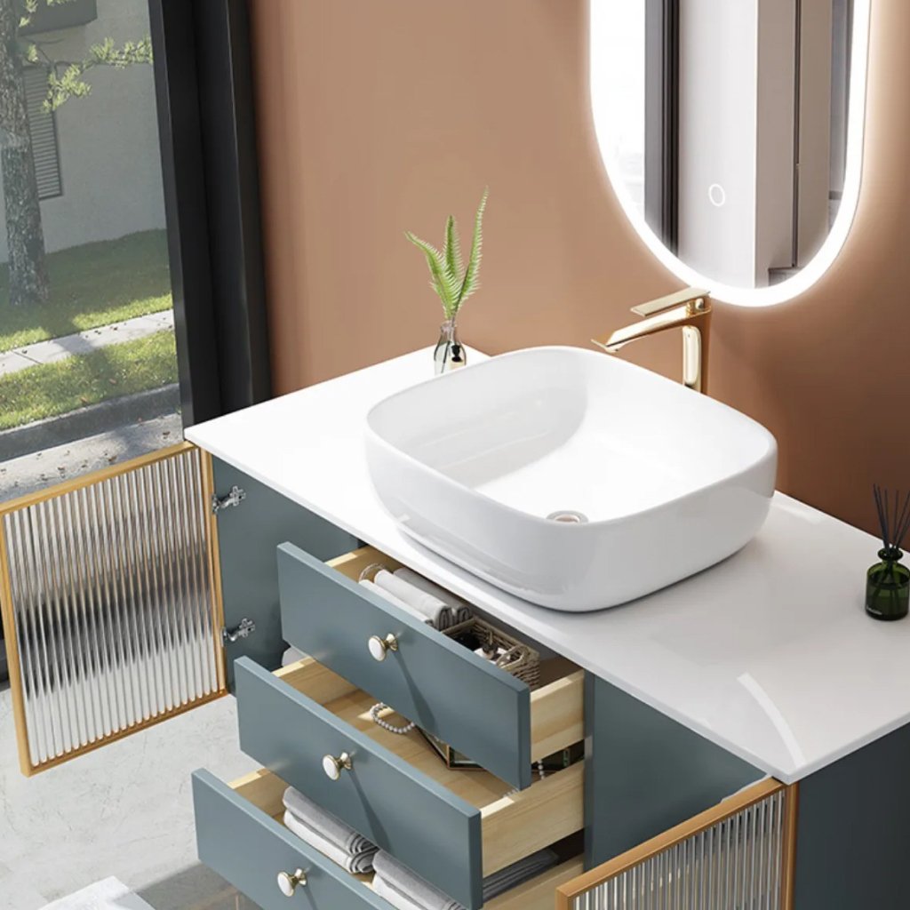 zregthy.jpg-full Elevate your bathroom with our Elegant Solid Wood Bathroom Vanity Set, a perfect blend of luxury and functionality. Crafted from durable solid wood, this sleek vanity features a modern design that complements any decor. The integrated basin and included mirror light enhance both style and practicality, providing perfect lighting for grooming. Ideal for both spacious and compact bathrooms, this vanity set is a timeless addition to your home, offering durability and sophistication for years to come. Transform your bathroom into a sanctuary of elegance today!
